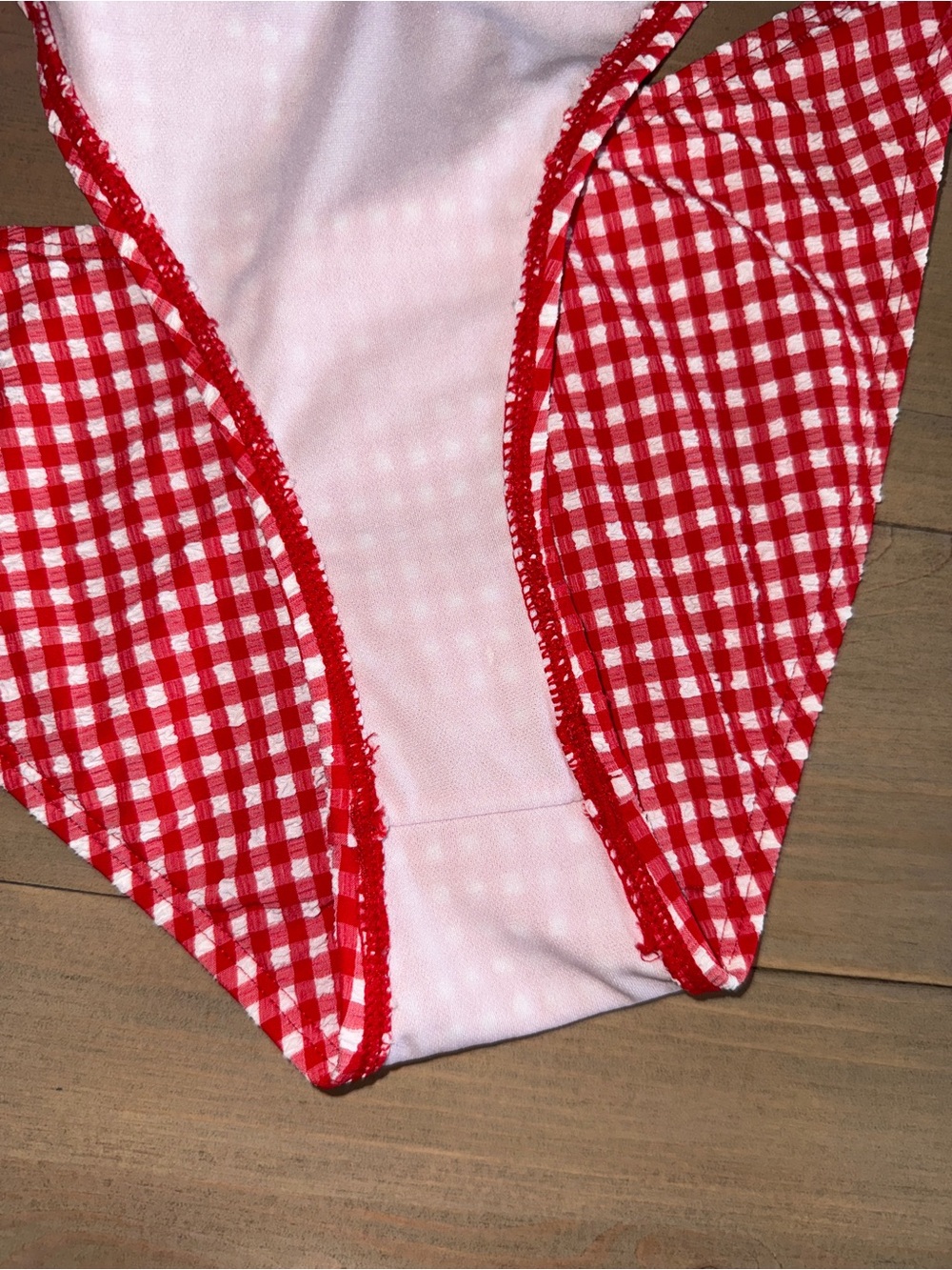 Wild Fable Red and White Gingham Bikini Set Size Medium - Picture 5 of 8